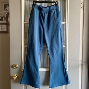 Old navy blue fleece wide leg sweatpants